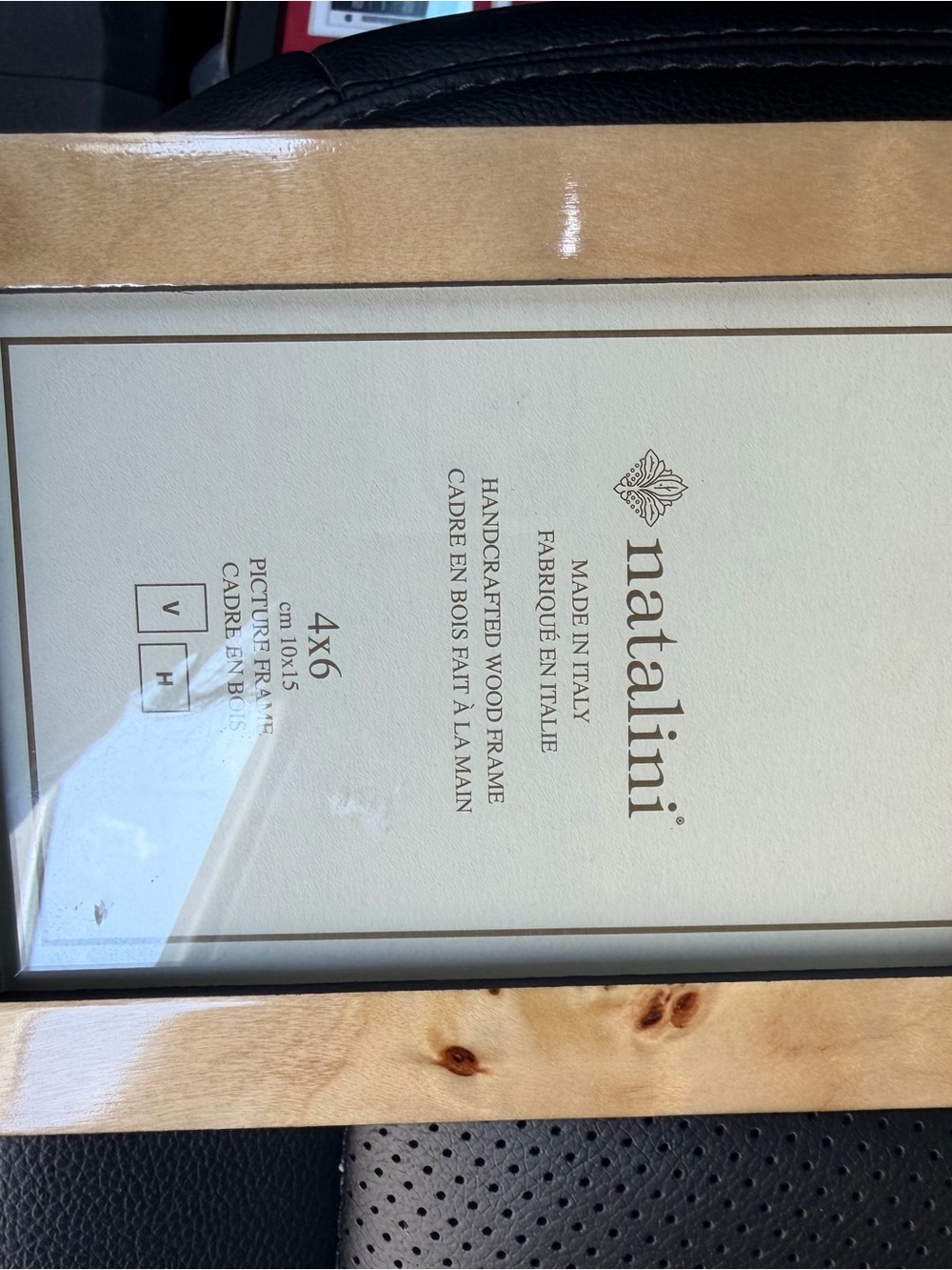 Natalini Handcrafted Wood Photo Frame - Light Natural BurlWood, 4x6